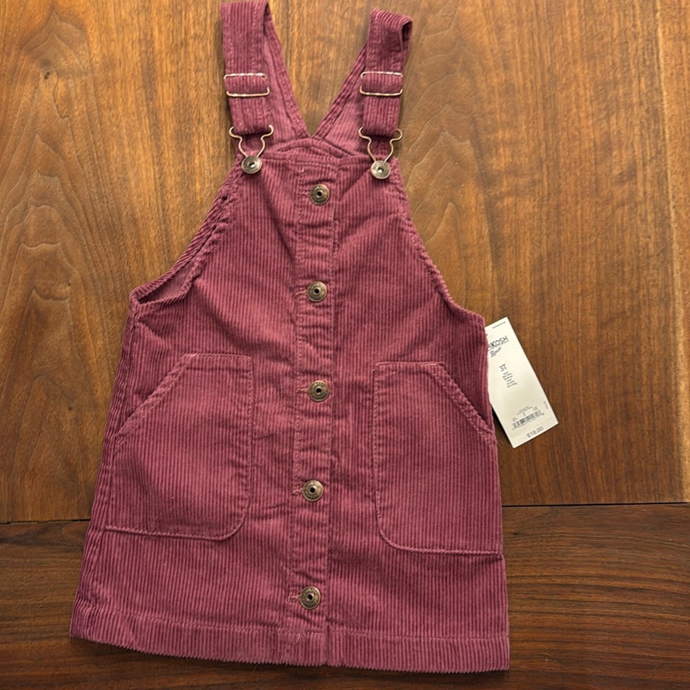 NWT Cute OshKosh B’gosh corduroy jumper 3T